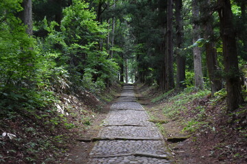 日本の福島県の名所　土津神社　周辺の風景