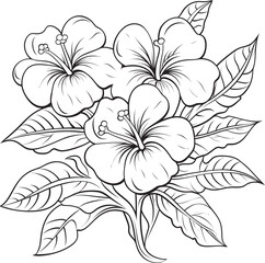 Hibiscus Leaf Pattern Minimal Iconic Imagery Vibrant Hibiscus Illustration Graphic Evolution