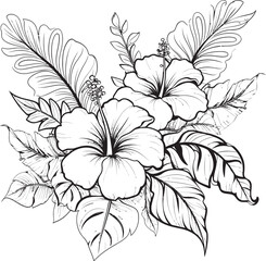 Hibiscus Symbolism Modern Creation Hibiscus Vector Design Geometric Integration