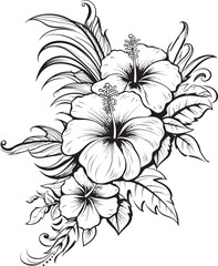 Hibiscus Bloom Iconic Elegance Exotic Hibiscus Design Vibrant Creation