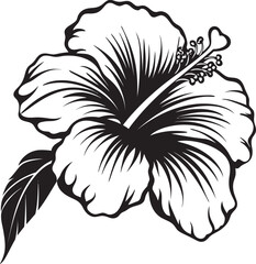 Fototapeta premium Hibiscus Blossom Vector Creative Logo Vision Hibiscus Garden Art Natural Iconic Creation