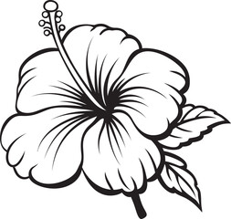 Hibiscus Harmony Geometric Logo Composition Tropical Hibiscus Fusion Serene Graphic Formulation