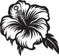 Hibiscus Bloom Essence Minimalist Icon Integration Hibiscus Harmony Geometric Logo Composition