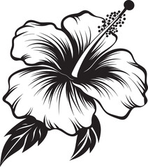 Tropical Hibiscus Fusion Serene Graphic Formulation Exotic Hibiscus Symbolism Artistic Logo Design