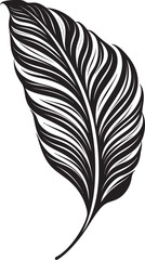 Obraz premium Tropical Plant Graphic Art Contemporary Vector Style Tropical Leaf Essence Minimalist Logo Concept