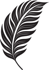 Obraz premium Botanical Leaf Icon Geometric Logo Development Tropical Leaf Artistry Minimal Design Aesthetics