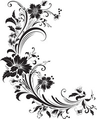 Victorian Era Floral Corner Nostalgic Icon Vintage Botanical Corner Iconic Symbolism