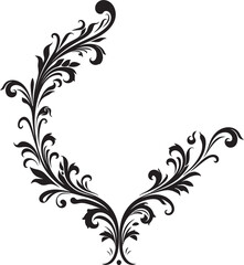 Floral Corner Frame Nostalgic Graphic Symbol Antique Corner Design Timeless Floral Detail