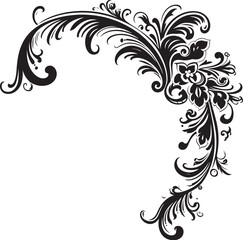 Vintage Style Floral Corner Timeless Artistry Floral Corner Frame Classic Ornament