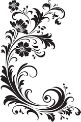 Floral Corner Frame Traditional Ornament Antique Corner Design Iconic Symbolism