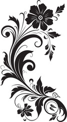 Ornate Victorian Floral Corner Timeless Graphic Classic Vintage Corner Illustration Artistic Symbol