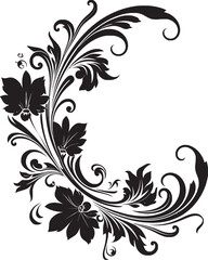 Vintage Botanical Detail Classic Beauty Elegant Victorian Corner Detail Traditional Charm