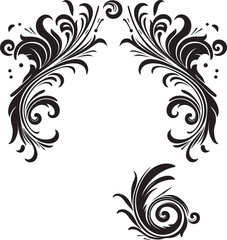 Vintage Floral Detail Artistic Representation Victorian Corner Ornament Iconic Design