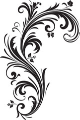 Classic Vintage Corner Illustration Elegant Craft Antique Botanical Corner Vintage Appeal