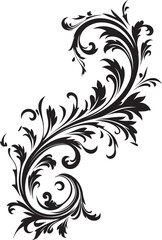 Retro Style Floral Corner Artistic Design Vintage Floral Detail Timeless Beauty