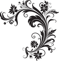 Classic Vintage Corner Illustration Vintage Craft Antique Botanical Corner Artistic Beauty