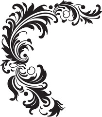 Vintage Botanical Corner Iconic Symbol of Serenity Retro Floral Corner Detail Artistic Flourish Preserved