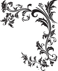 Antique Botanical Corner Evoking the Beauty of Bygone Days Retro Style Floral Corner Reviving Art Deco Influence