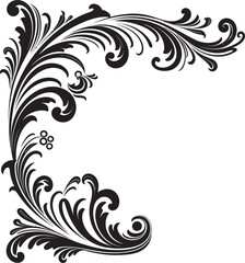 Fototapeta premium Elegant Victorian Corner Detail Timeless Symbol Classic Vintage Floral Corner Decorative Iconography