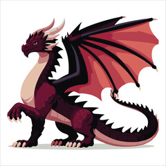 Naklejka premium Dragon, vector illustration