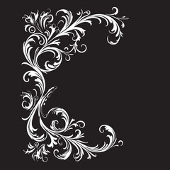 Victorian Corner Ornament Capturing the Essence of Classic Beauty Antique Floral Corner Symbol A Symbolic Representation of History