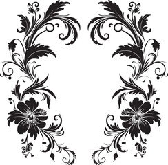 Antique Floral Corner Symbol A Symbolic Representation of Artistry Vintage Botanical Detail Capturing the Essence of Timeless Design