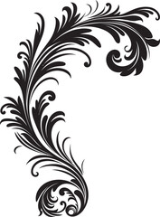Vintage Botanical Corner Iconic Symbol of Grace Retro Floral Corner Detail Artistic Flourish Revived