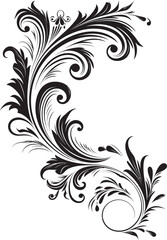 Classic Vintage Floral Corner Resplendent Artisan Touch Antique Style Corner Illustration Elegance in Design