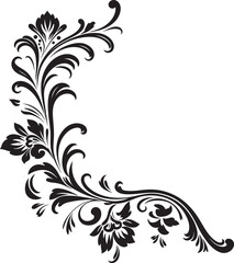 Delicate Victorian Floral Corner Timeless Symbolism Recaptured Vintage Botanical Detail Artistic Flourish Retold