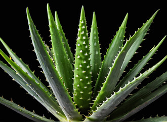Fototapeta premium Aloe vera with black background