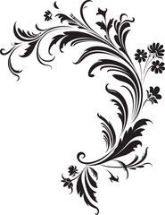 Retro Style Floral Corner Modern Elegance in Vintage Design Vintage Floral Detail Rekindling Artistic Tradition