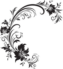 Floral Corner Frame Classic Symbolism in Design Antique Corner Design Celebrating Timeless Beauty