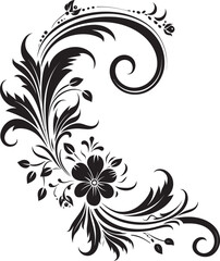 Antique Corner Design Celebrating Timeless Beauty Vintage Decorative Element Floral Elegance Evoked