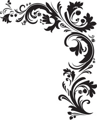 Retro Style Floral Corner Design Character Renewed Vintage Floral Detail Artistic Legacy Restored