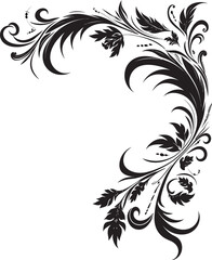 Vintage Floral Detail Timeless Beauty Evoked Victorian Corner Ornament Elegance in Every Curve