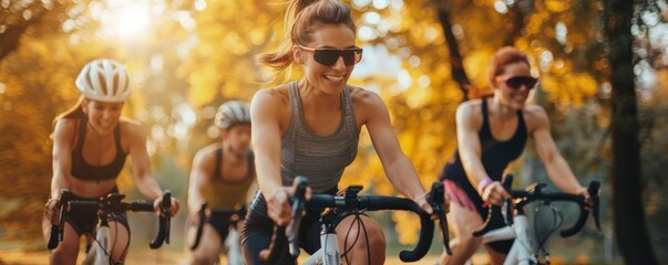A picturesque scene of friends engaging in a fun and challenging cardio workout together
