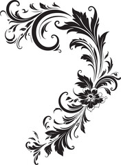 Vintage Botanical Detail Honoring Tradition in Design Floral Corner Frame Craftsmanship in Every Line