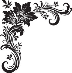 Antique Style Corner Illustration Vintage Beauty in Detail Vintage Decorative Element Symbolizing Elegance and Beauty