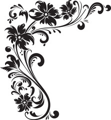 Antique Botanical Corner Echoes of Vintage Appeal Retro Style Floral Corner Capturing Modern Elegance