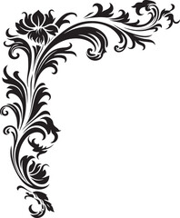 Delicate Victorian Floral Corner Rekindling Artistic Beauty Vintage Botanical Detail Celebrating Timeless Art