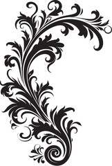 Floral Corner Frame Elegant Design Element Antique Corner Design Retro Graphic Symbol