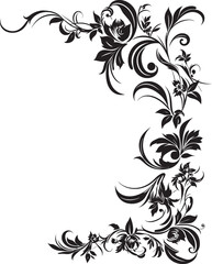 Floral Corner Frame Symbol of Classic Design Antique Corner Decoration Celebrating Heritage Beauty