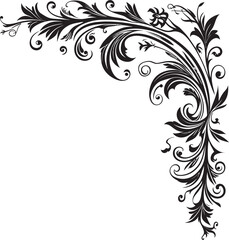 Antique Botanical Corner Echoes of Historic Beauty Retro Floral Design Capturing Timeless Elegance