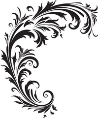 Classic Vintage Floral Corner Resplendent Craftsmanship Antique Style Floral Illustration Elegance Revisited