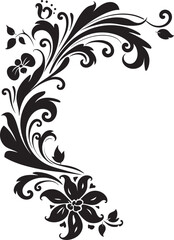 Vintage Decorative Icon Nostalgic Symbol Delicate Victorian Floral Corner Artistic Expression