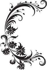 Delicate Victorian Floral Corner Artistic Expression Vintage Botanical Flourish Traditional Form