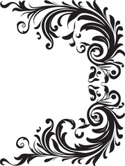 Vintage Botanical Flourish Traditional Form Floral Corner Frame Artisan Craftsmanship