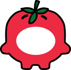 얼굴이 비어있는 토마토 캐릭터
