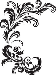 Antique Style Corner Illustration Retro Design Element Vintage Decorative Element Elegant Iconography