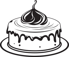 Victorian Era Cake Logo Elegant Confectionery Art Vintage Bakery Symbol Artisanal Craftsmanship